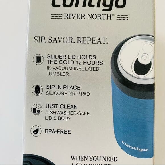 Contigo | River North Make It A Double Slim Can Holder Tumbler NWT - Picture 8 of 8